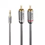 Lindy 10m 3,5mm na Cinch audio kábel, Cromo Line