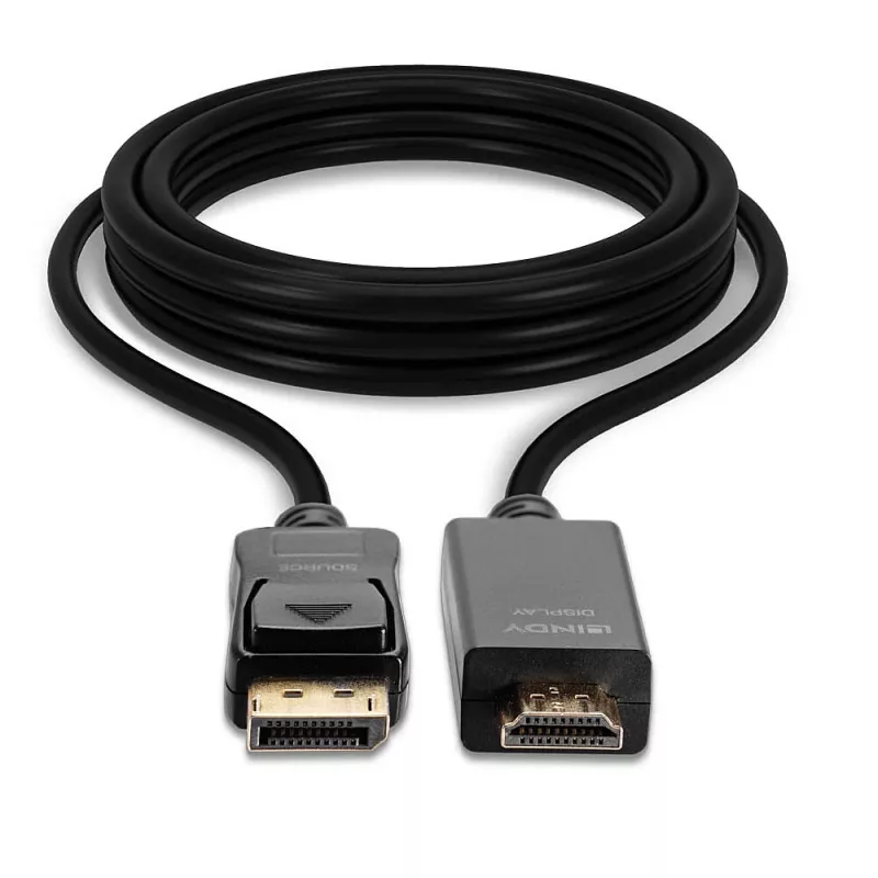 Lindy 3m DisplayPort na HDMI 10.2G kábel