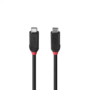 Lindy 0,5 m USB4 240W Type-C kábel, Black Line, 0,5 m, USB-C, USB-C, USB4 Gen 3x2, 40 Gbit/s, čierna