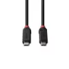 Lindy 0,5 m USB4 240W Type-C kábel, Black Line, 0,5 m, USB-C, USB-C, USB4 Gen 3x2, 40 Gbit/s, čierna