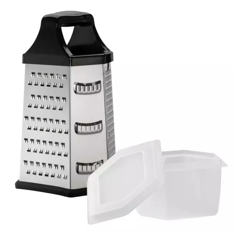 Krabicové strúhadlo Resto Kitchenware 95413 čierna nerez