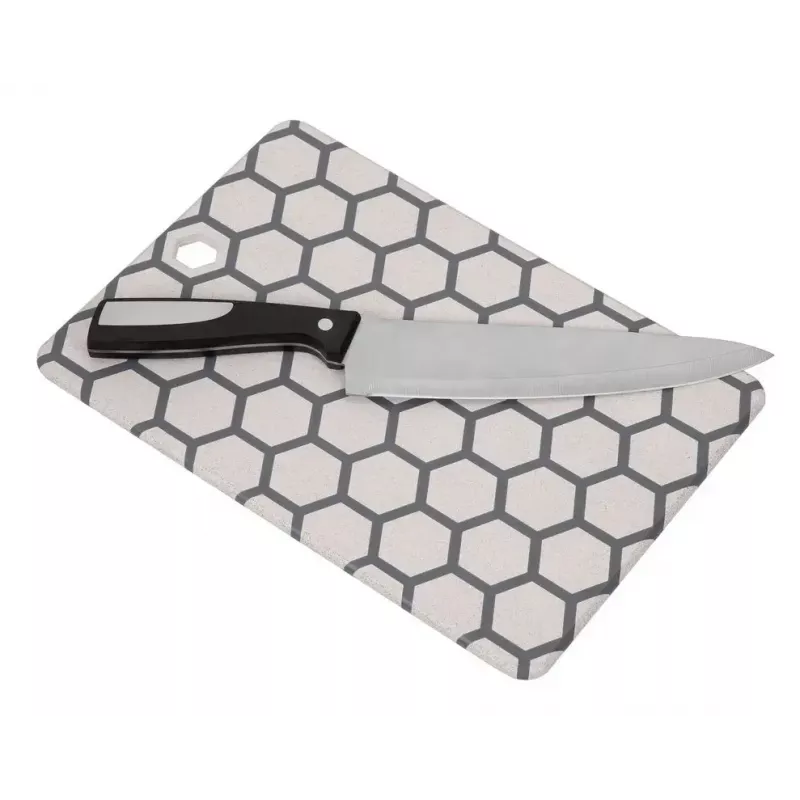 Doska na krájanie Resto Kitchenware 95403 obdĺžniková plastová sivá biela