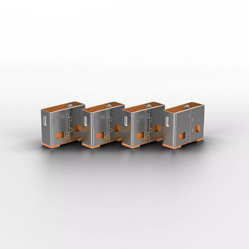 Lindy USB port blocker (bez kľúča) – balenie 10 ks, farebný kód: oranžová