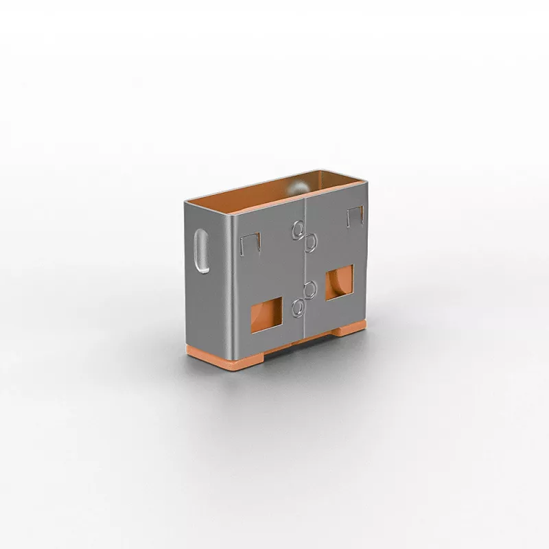 Lindy USB port blocker (bez kľúča) – balenie 10 ks, farebný kód: oranžová
