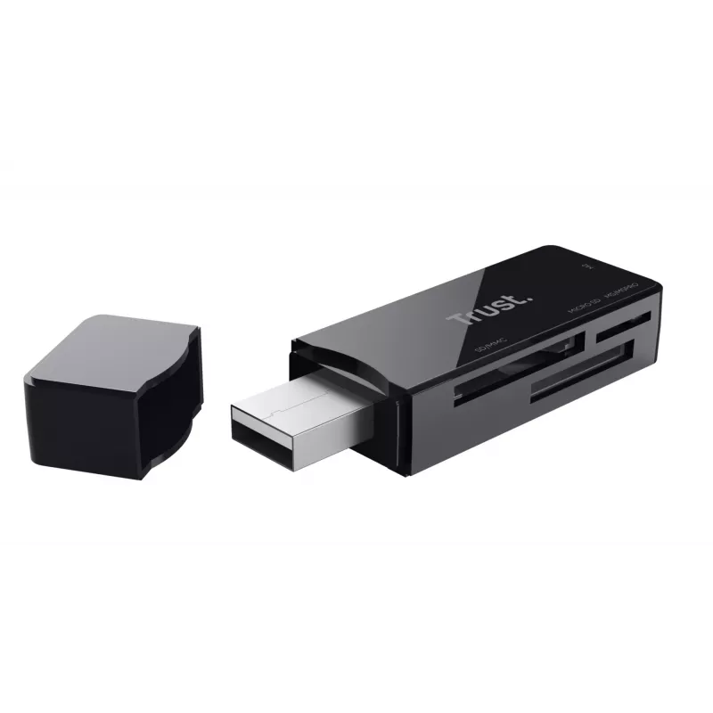 Trust Nanga 21935 čítačka kariet, USB 3.1 Gen 1, Type-A, SD/microSD/MS, čierna