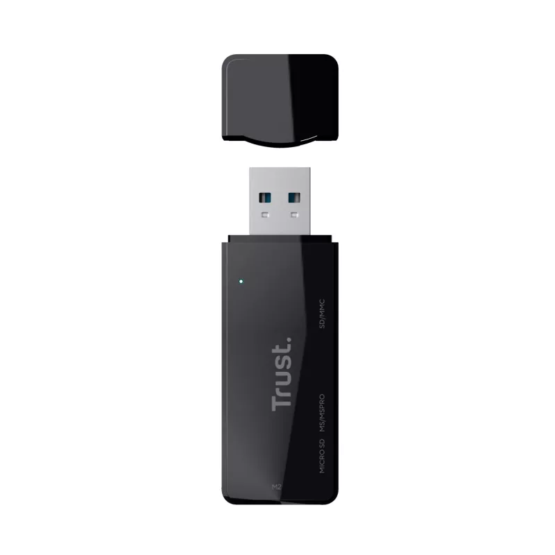 Trust Nanga 21935 čítačka kariet, USB 3.1 Gen 1, Type-A, SD/microSD/MS, čierna