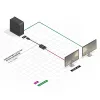 Lindy 41006 aktívny prevodník DisplayPort na VGA, 0,15 m, čierny