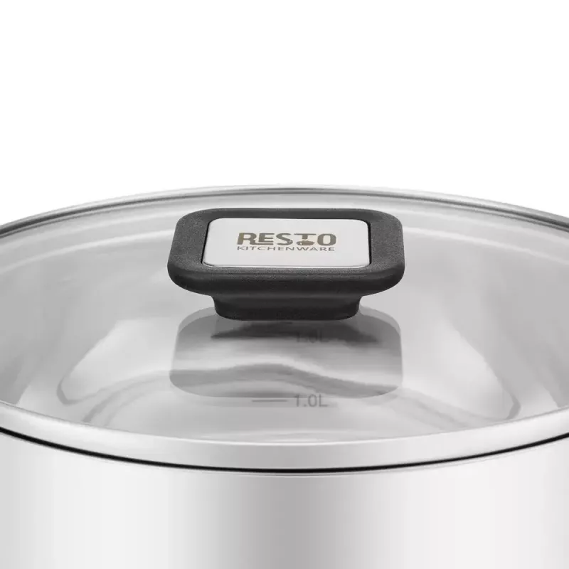 Resto Kitchenware Anser okrúhly hrniec 2,5 l, čierny, nehrdzavejúca oceľ