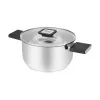 Resto Kitchenware Anser okrúhly hrniec 2,5 l, čierny, nehrdzavejúca oceľ