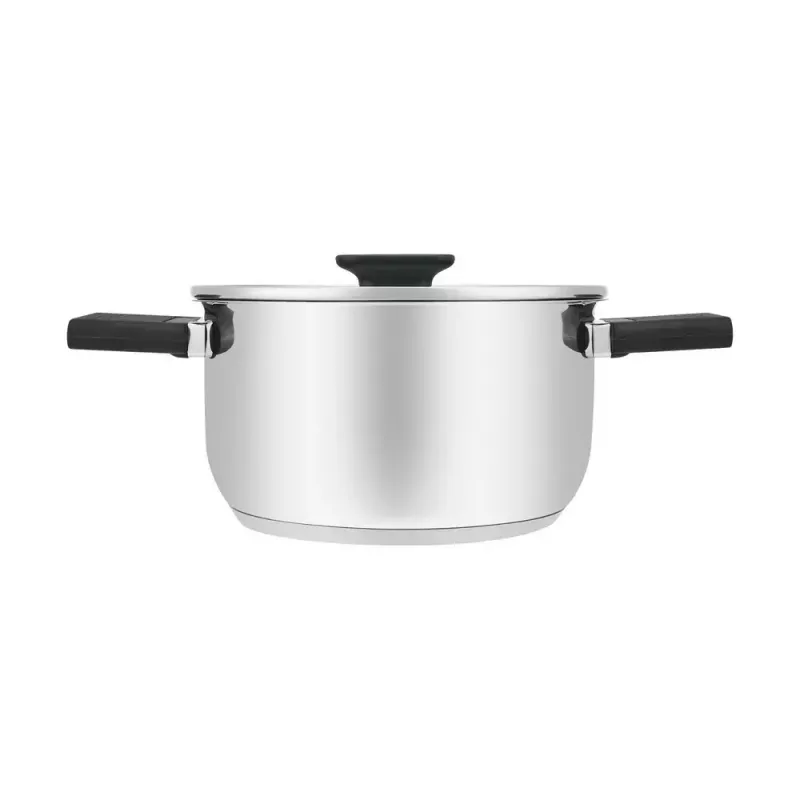 Resto Kitchenware Anser okrúhly hrniec 2,5 l, čierny, nehrdzavejúca oceľ