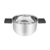 Resto Kitchenware Anser okrúhly hrniec 2,5 l, čierny, nehrdzavejúca oceľ