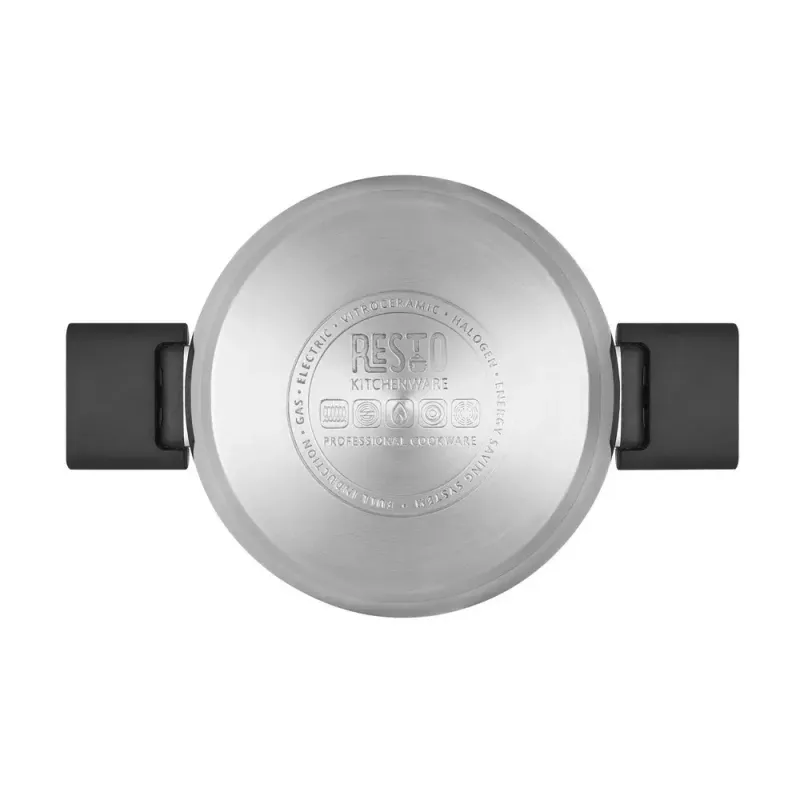 Resto Kitchenware Anser okrúhly hrniec 2,5 l, čierny, nehrdzavejúca oceľ