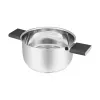 Resto Kitchenware Anser okrúhly hrniec 2,5 l, čierny, nehrdzavejúca oceľ