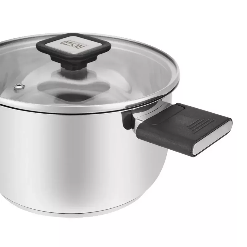 Resto Kitchenware Anser okrúhly hrniec 2,5 l, čierny, nehrdzavejúca oceľ