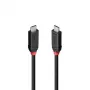 Lindy 1m USB4 240W Type-C kábel, Black Line, 1 m, USB C, USB C, USB4 Gen 3x2, 40 Gbit/s, čierny