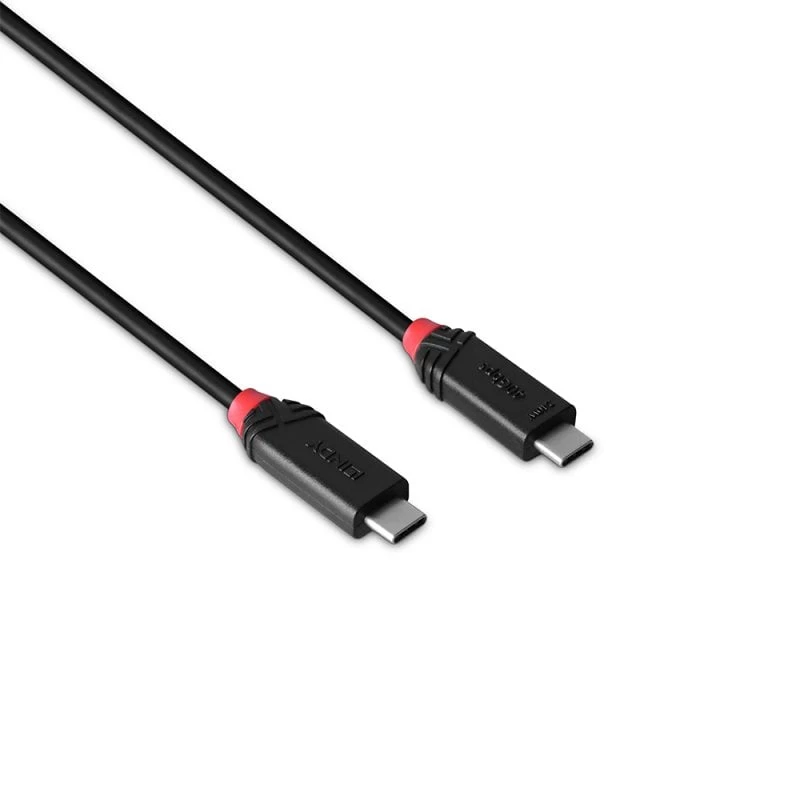 Lindy 1m USB4 240W Type-C kábel, Black Line, 1 m, USB C, USB C, USB4 Gen 3x2, 40 Gbit/s, čierny