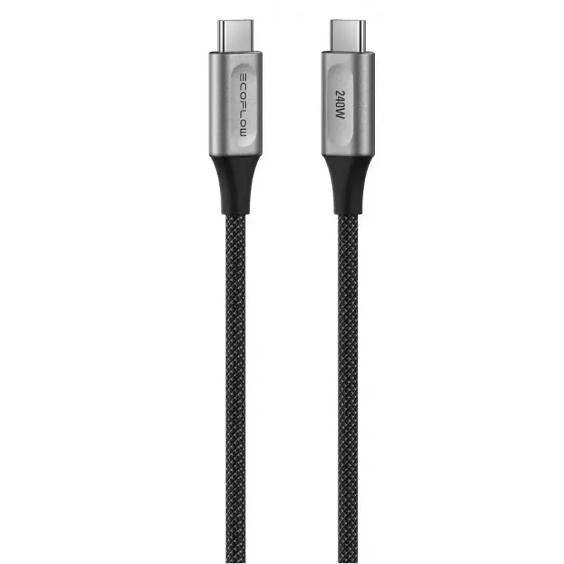 USB-C na USB-C kábel EcoFlow EFA-240W-C-C-CABLE-EU, 240 W, nylonový oplet