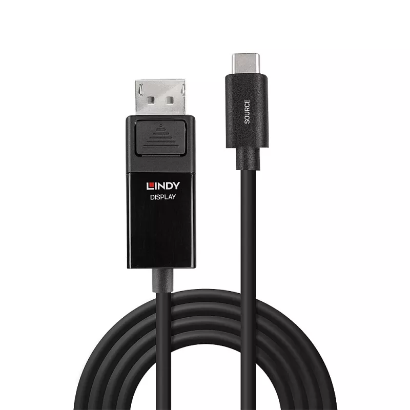 Lindy 2m USB Type-C na DP 4K60 adaptérový kábel s HDR
