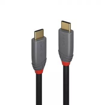 Lindy 1m USB 3.2 Type-C na C kábel, 20Gbps, 5A, PD, Anthra Line