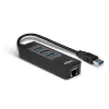 USB hub a Gigabit Ethernet konvertor Lindy 43176