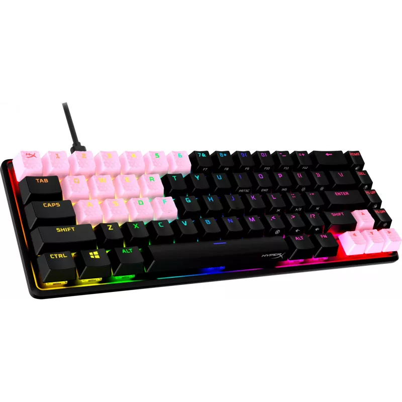 HyperX Rubber Keycaps sada klávesnicových krytiek herné príslušenstvo ružová US rozloženie pre HyperX a spínače typu Cherry MX