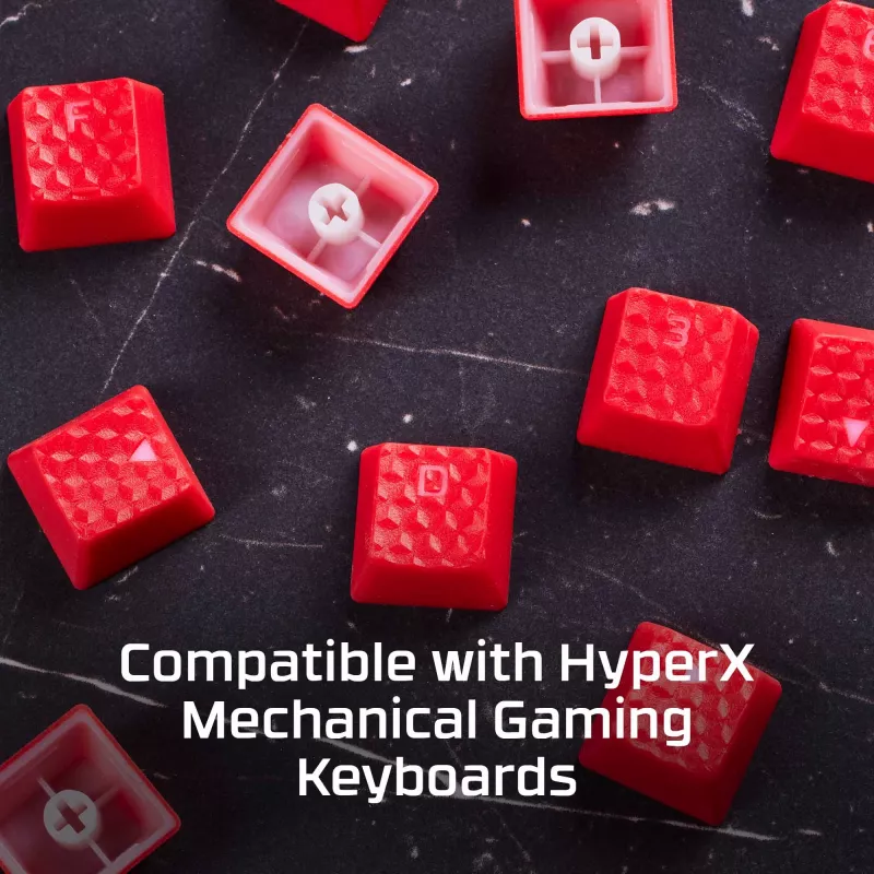 HyperX Rubber Keycaps sada klávesnicových krytiek herné príslušenstvo ružová US rozloženie pre HyperX a spínače typu Cherry MX