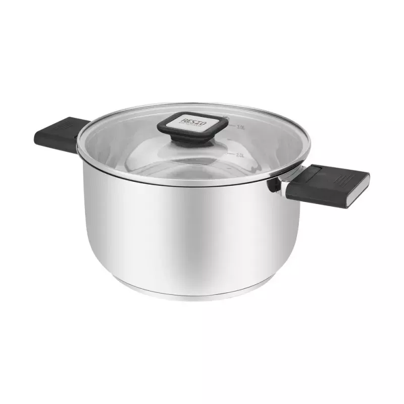 Resto Kitchenware Anser 3,2 L okrúhly čierny nerez
