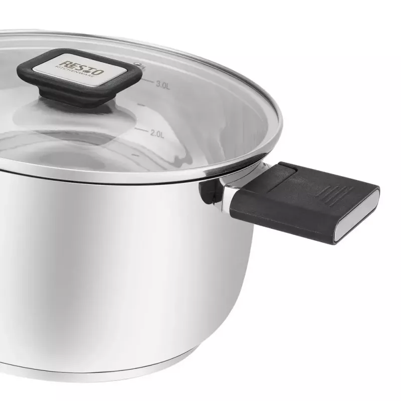 Resto Kitchenware Anser 3,2 L okrúhly čierny nerez