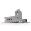 Blokátor portov Lindy USB Port Blocker balenie 4 ks farebné označenie biela