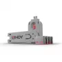 Blokátor portov Lindy USB Port Blocker balenie 4 ks farebné označenie ružová