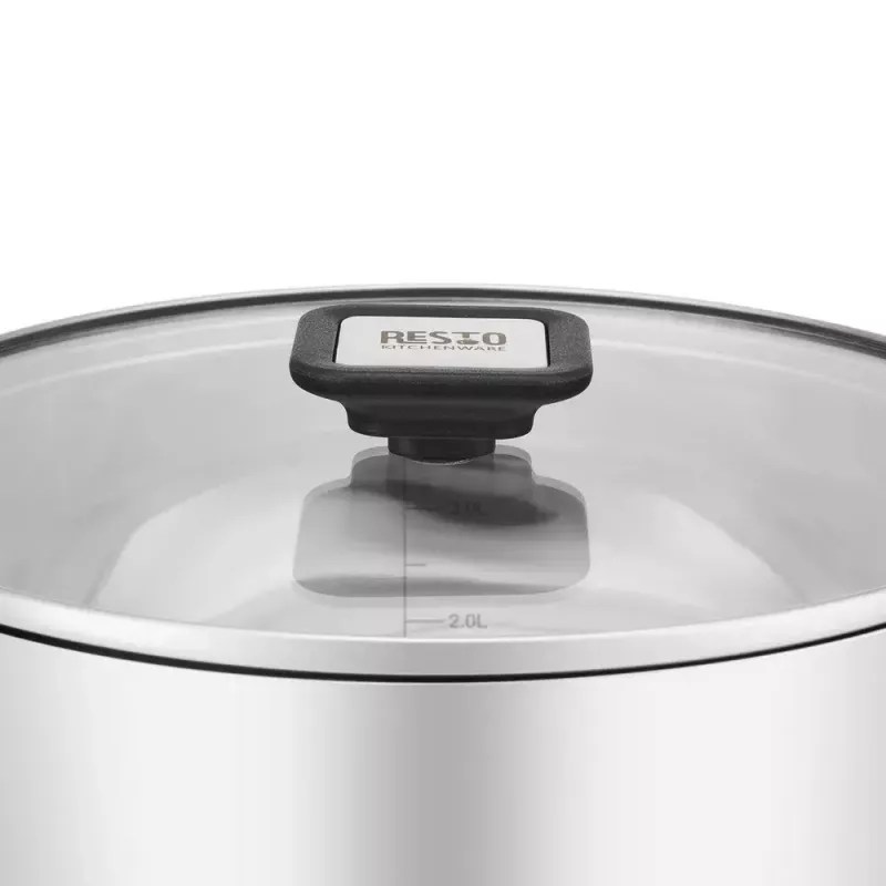 Resto Kitchenware Anser 4,4 L okrúhly čierny nerez