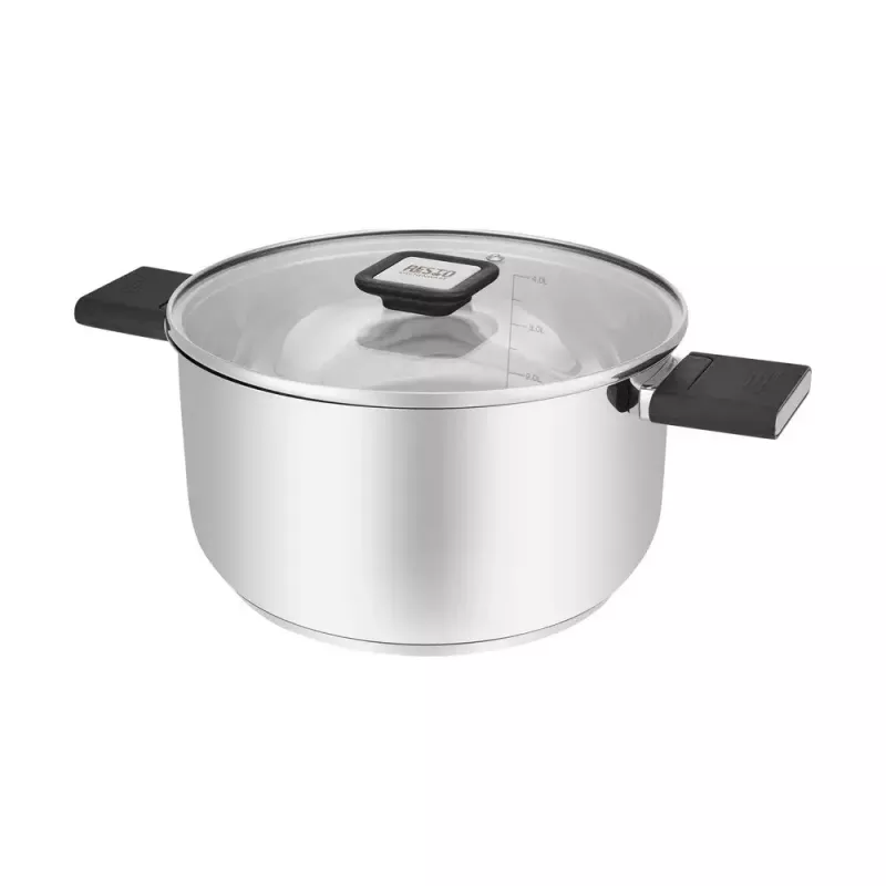 Resto Kitchenware Anser 4,4 L okrúhly čierny nerez