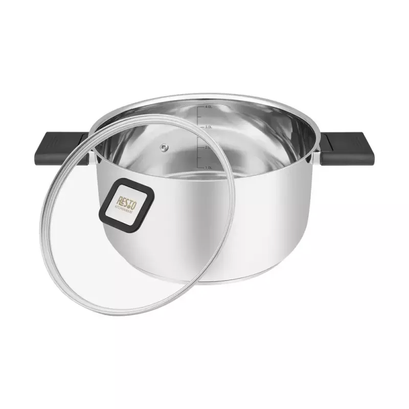 Resto Kitchenware Anser 4,4 L okrúhly čierny nerez