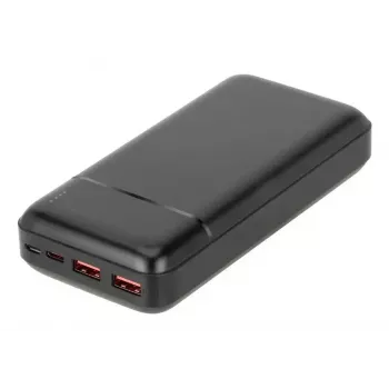 Prenosná powerbank Rivacase VA2102 lítium-polymérová 20000 mAh, Quick Charge 3.0, 2×USB-A + 1×USB-C, 22,5 W, čierna