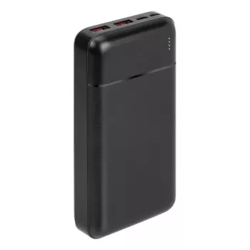 Prenosná powerbank Rivacase VA2102 lítium-polymérová 20000 mAh, Quick Charge 3.0, 2×USB-A + 1×USB-C, 22,5 W, čierna