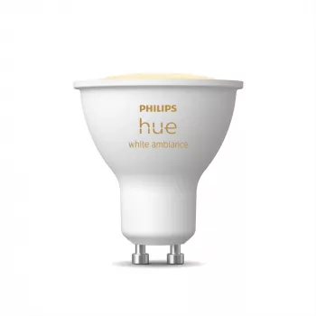 Philips Hue White Ambiance GU10 – inteligentný spot, inteligentná žiarovka, Bluetooth/Zigbee, biela, LED, GU10, GU10