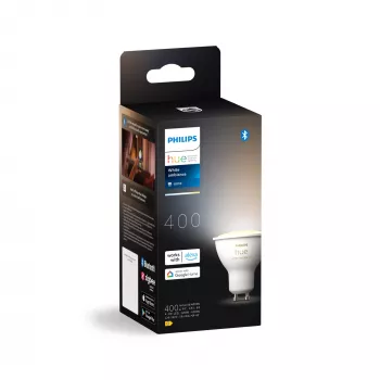 Philips Hue White Ambiance GU10 – inteligentný spot, inteligentná žiarovka, Bluetooth/Zigbee, biela, LED, GU10, GU10