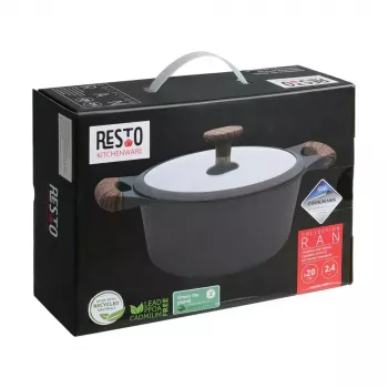 Resto Kitchenware Ran 2,4 L okrúhla čierna drevo