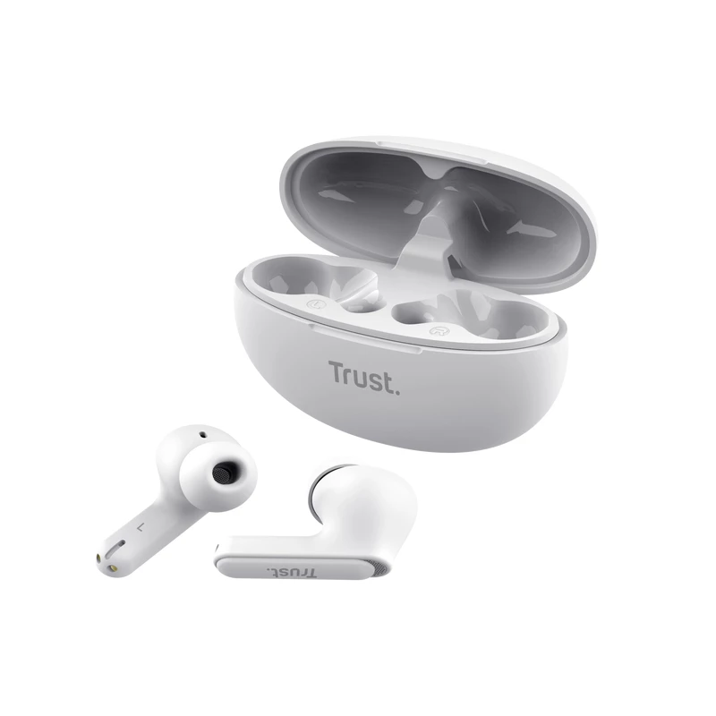 Trust Yavi Headset True Wireless Stereo (TWS) In-Ear hovory/hudba USB Type-C Bluetooth biela