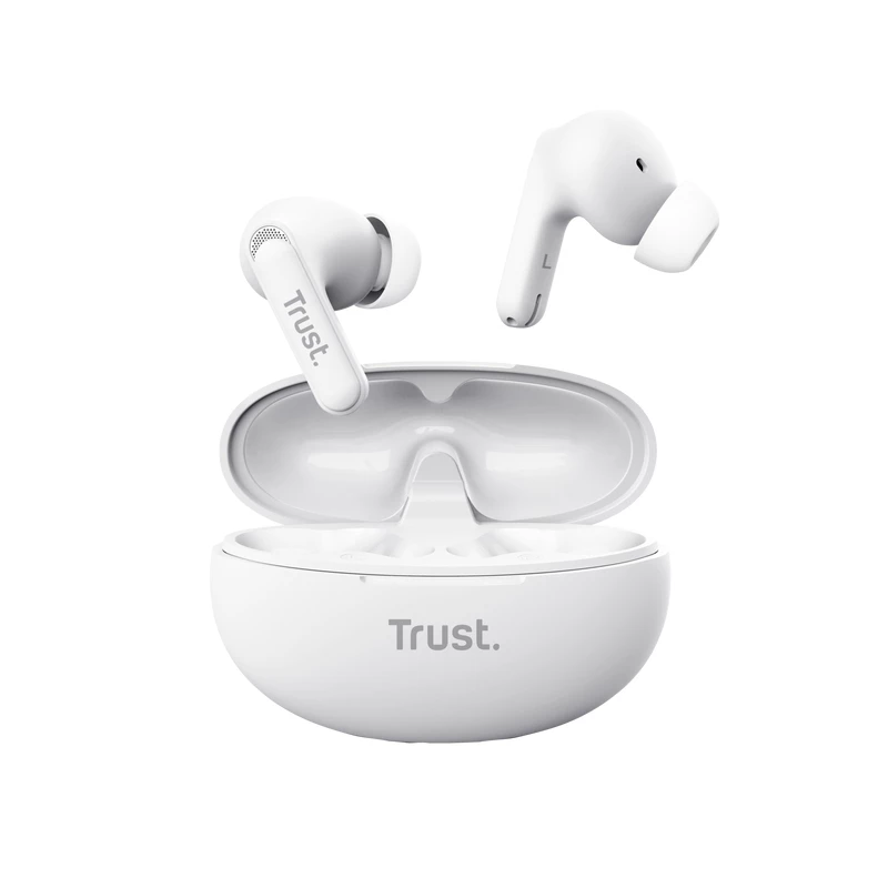 Trust Yavi Headset True Wireless Stereo (TWS) In-Ear hovory/hudba USB Type-C Bluetooth biela