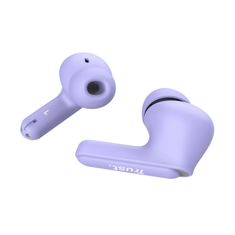 Trust Yavi 25297 slúchadlá do uší Bluetooth s ENC, fialové