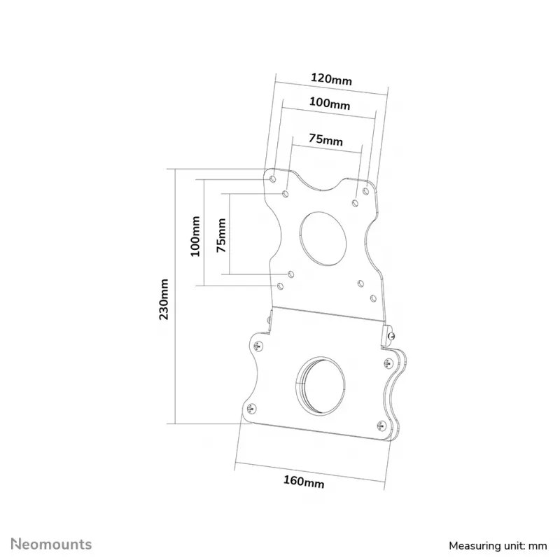 Neomounts FPMA-VESAMAC2127 adaptérová doska VESA pre iMac, 21,5-27 palcov, VESA 75x75 / 100x100 mm, max. 15 kg, oceľová, 730 g, strieborná