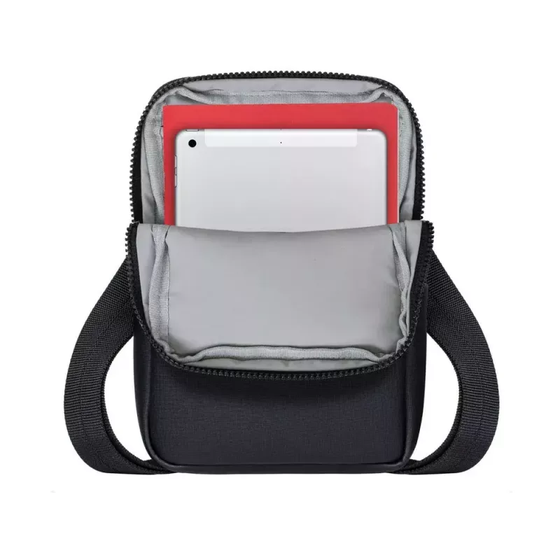 Taška cez rameno Rivacase 8810 pre tablety do 20,3 cm (8 palcov) — polyuretán a polyester, 0,28 kg