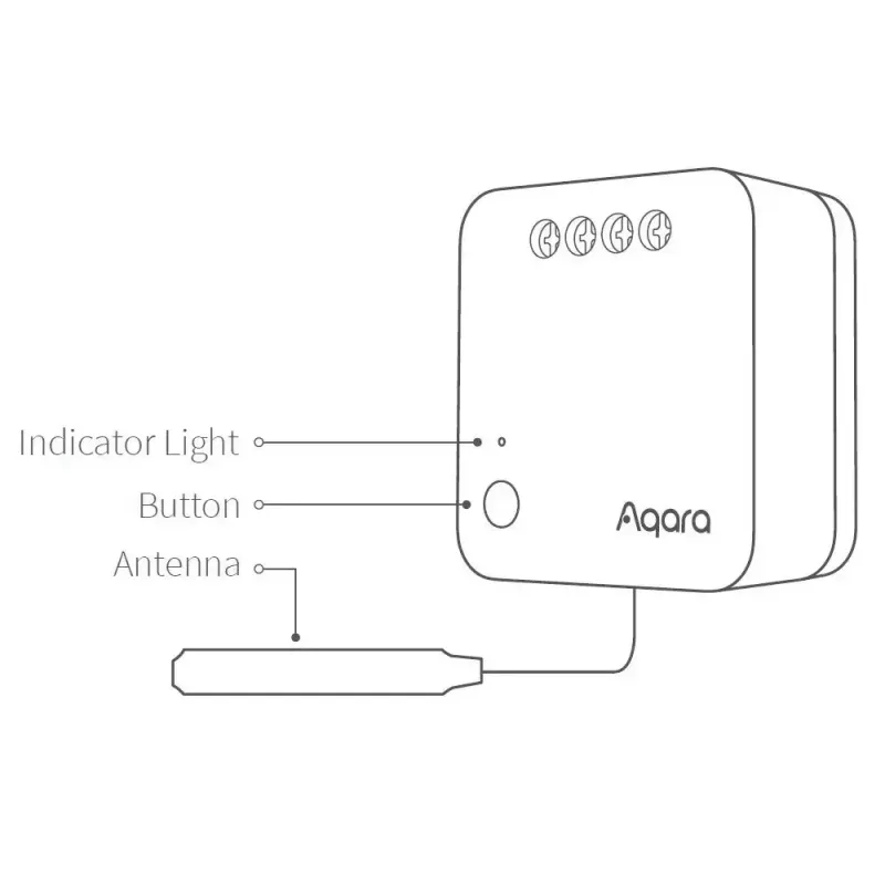 AQARA Smart Home Single Switch modul T1, bez neutrálneho vodiča (SSM-U02)