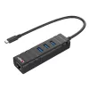 USB hub Lindy USB 3.2 Type-C hub a Gigabit Ethernet konvertor