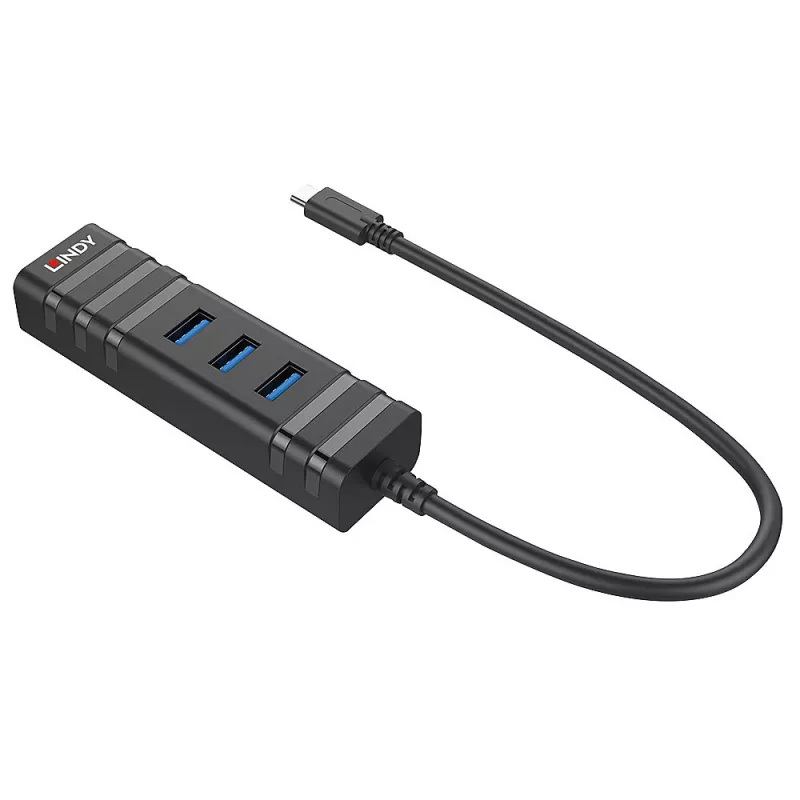 USB hub Lindy USB 3.2 Type-C hub a Gigabit Ethernet konvertor