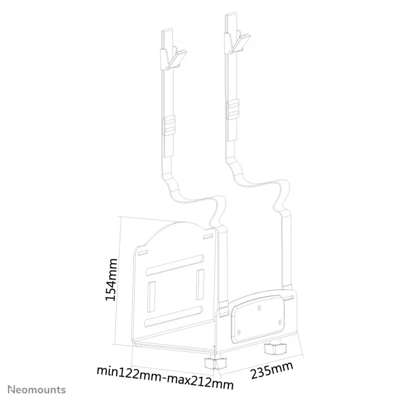 Neomounts CPU-W100 čierny držiak na CPU - max. 10 kg - univerzálny