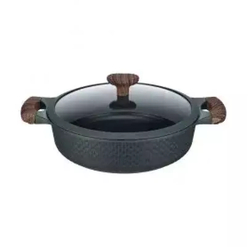 Resto Kitchenware 93906 univerzálny hrniec, čierny hliník, 4,1 l, 28 cm