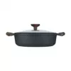 Resto Kitchenware 93906 univerzálny hrniec, čierny hliník, 4,1 l, 28 cm