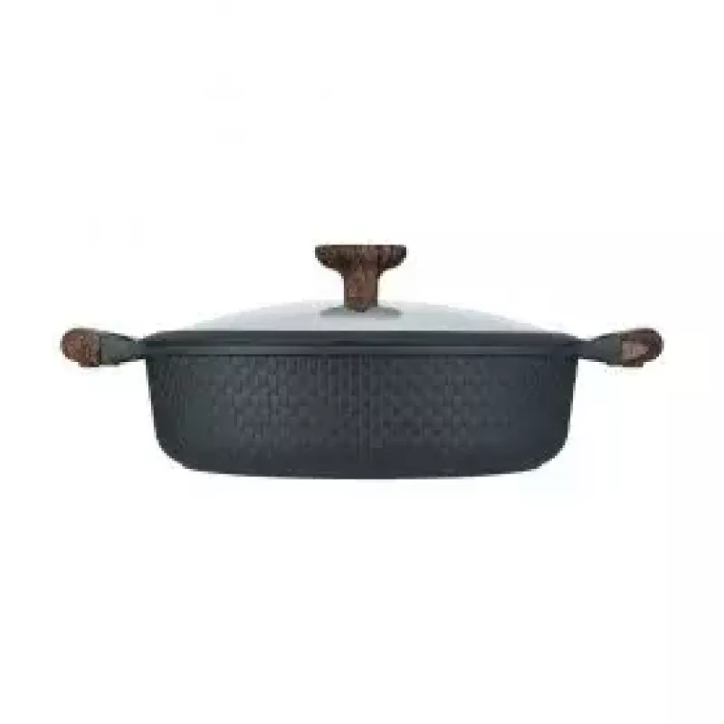 Resto Kitchenware 93906 univerzálny hrniec, čierny hliník, 4,1 l, 28 cm